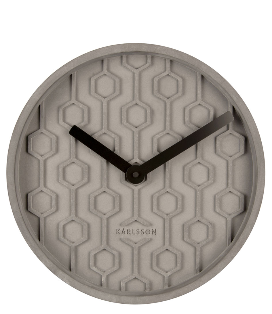 Wall clock Honeycomb concrete