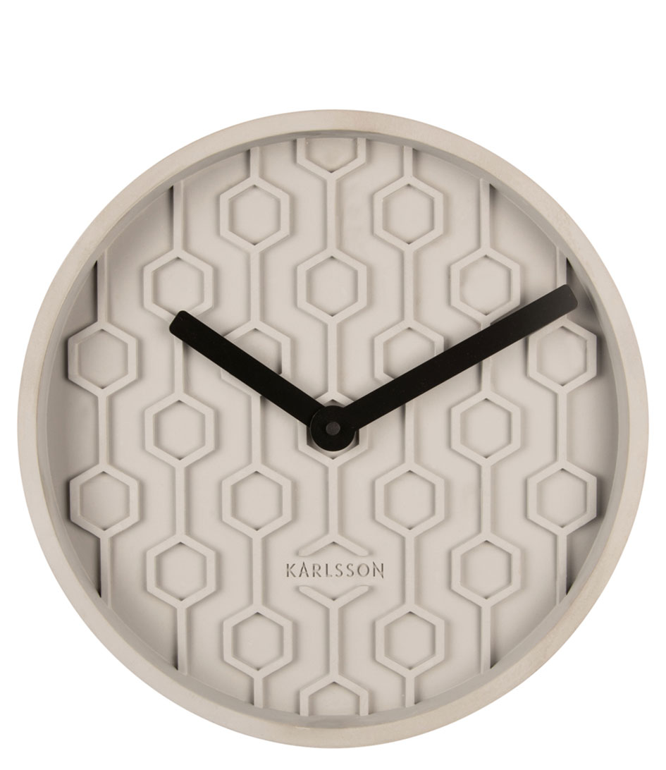 Wall clock Honeycomb concrete