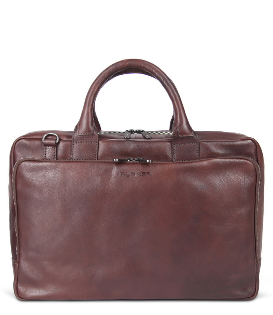 Plevier laptoptas bruin