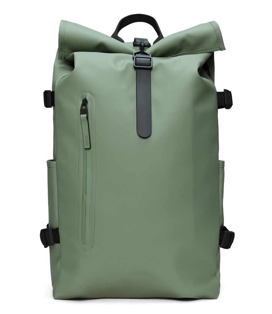 Rains Rolltop Rucksack rugzak wit